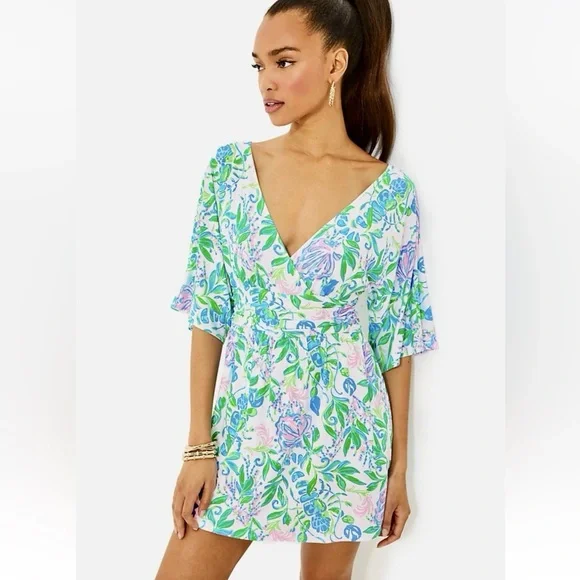 NWT originally $168 Lilly Pulitzer Parigi Skort Romper Resort Just a Pinch M - Picture 2 of 12